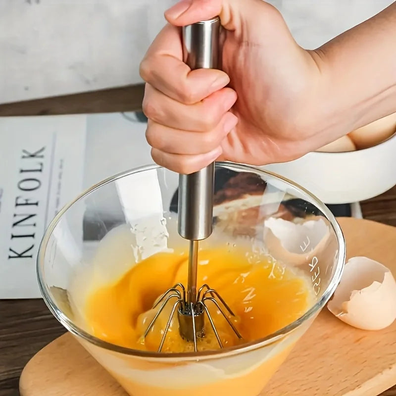 Semi-Automatic Stainless Steel Egg Beater