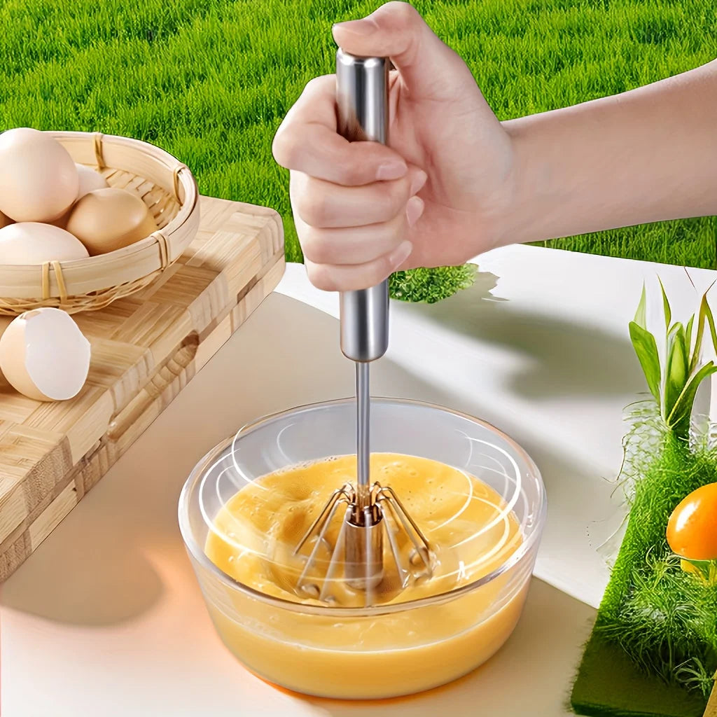 Semi-Automatic Stainless Steel Egg Beater