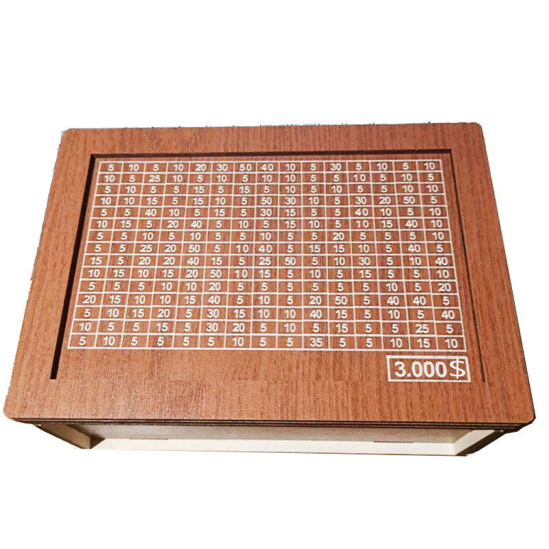 Wooden Saving Goal Money Box