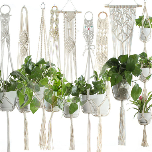 Handwoven Cotton Plant Hanger