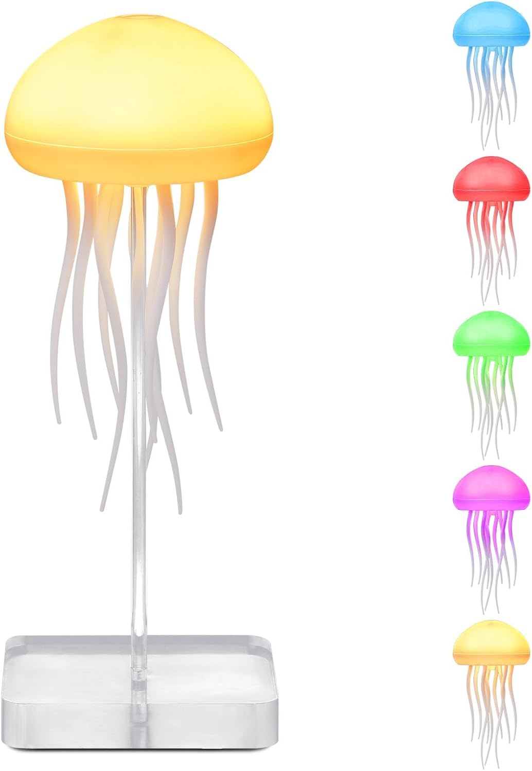 Rechargeable RGB Jellyfish Lamp with Sound Control