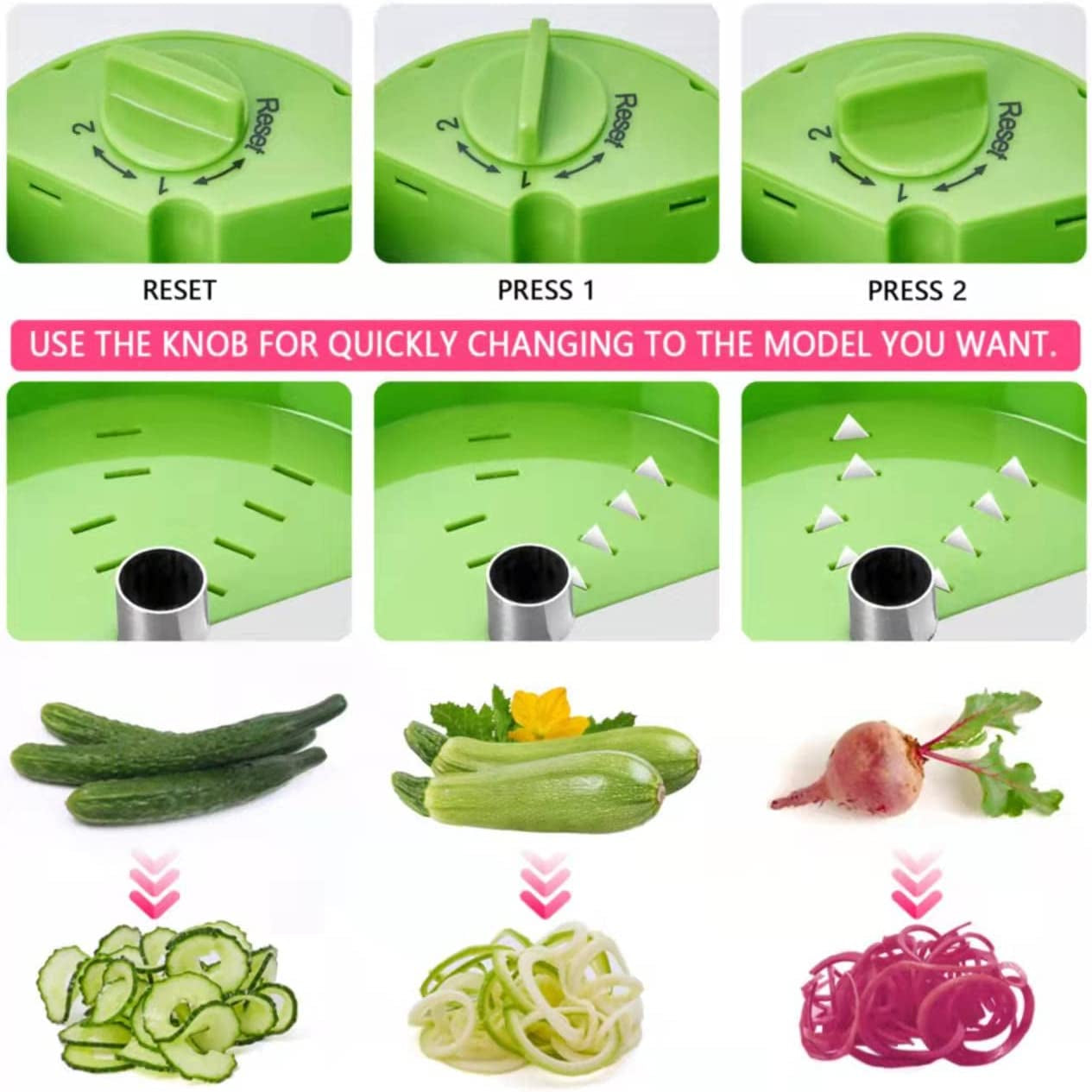 3-in-1 Vegetable Spiralizer
