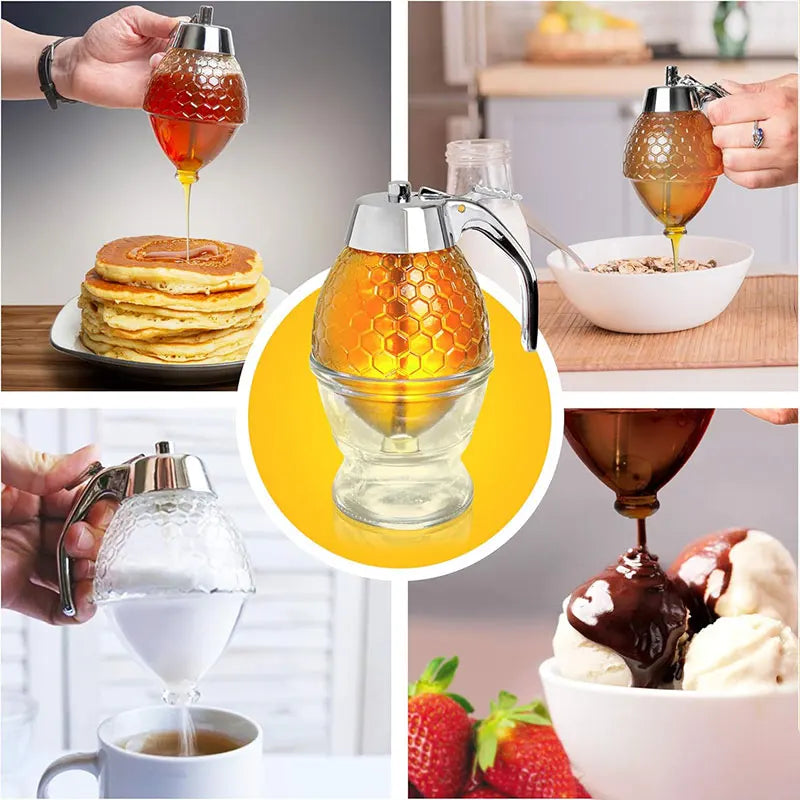 No-Drip Honey Dispenser with Stand