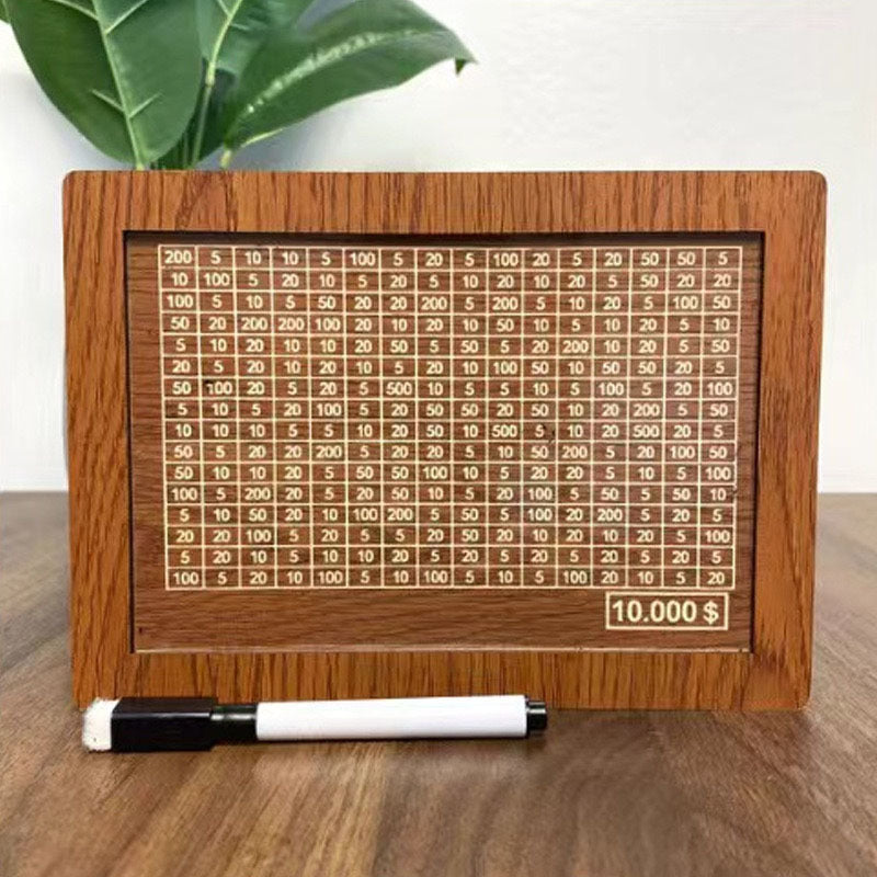 Wooden Saving Goal Money Box