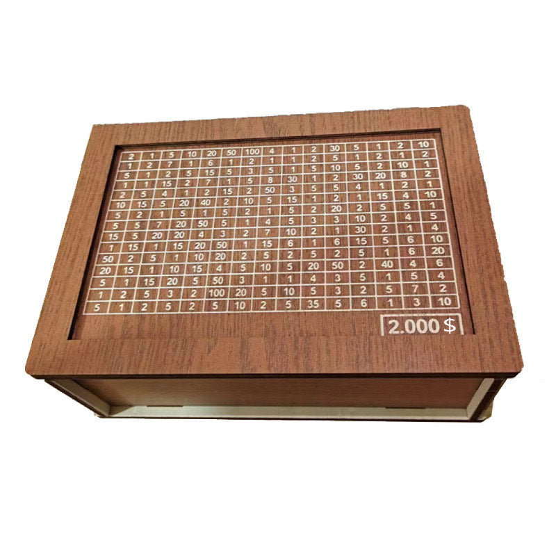 Wooden Saving Goal Money Box