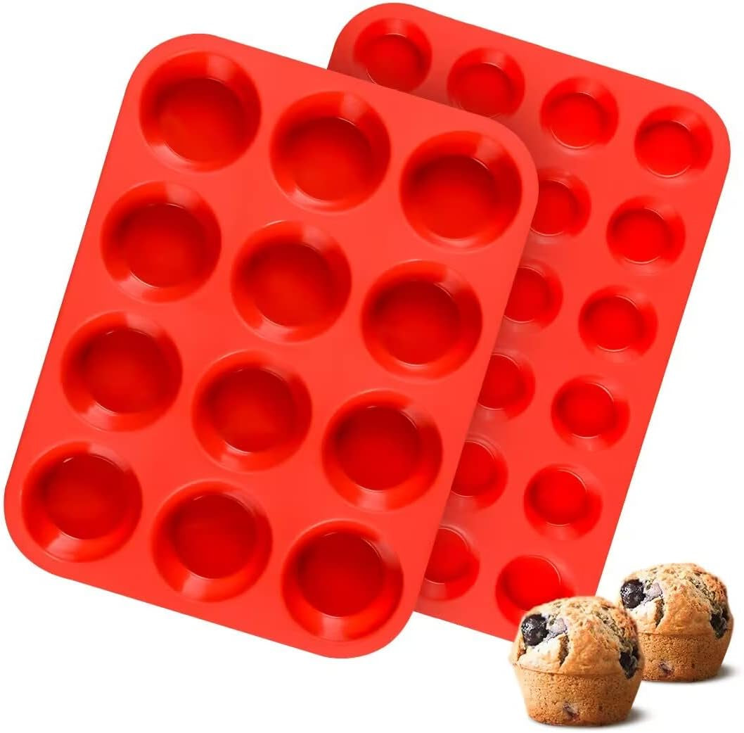 Silicone Muffin Pan – 12 Cup