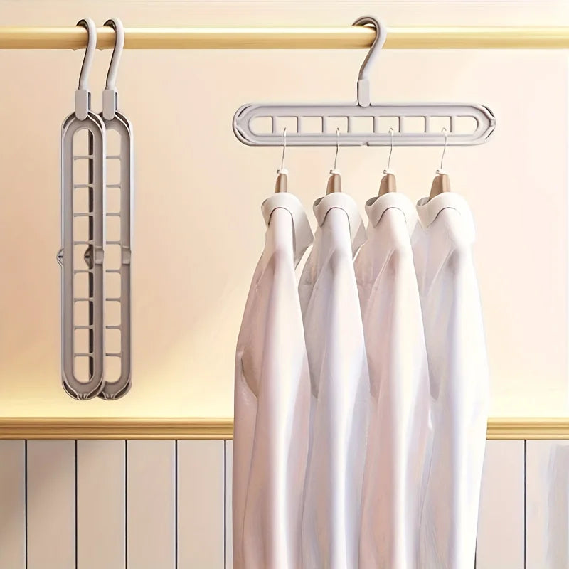 Foldable 9-Hole Clothes Hangers