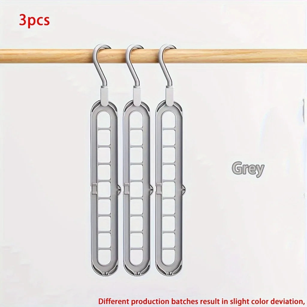 Foldable 9-Hole Clothes Hangers