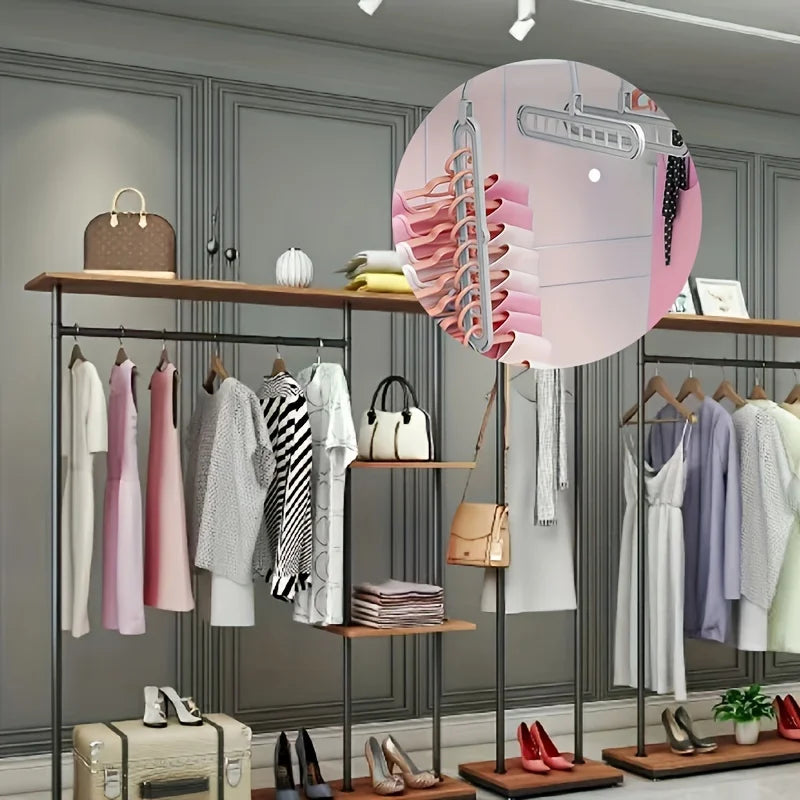 Foldable 9-Hole Clothes Hangers