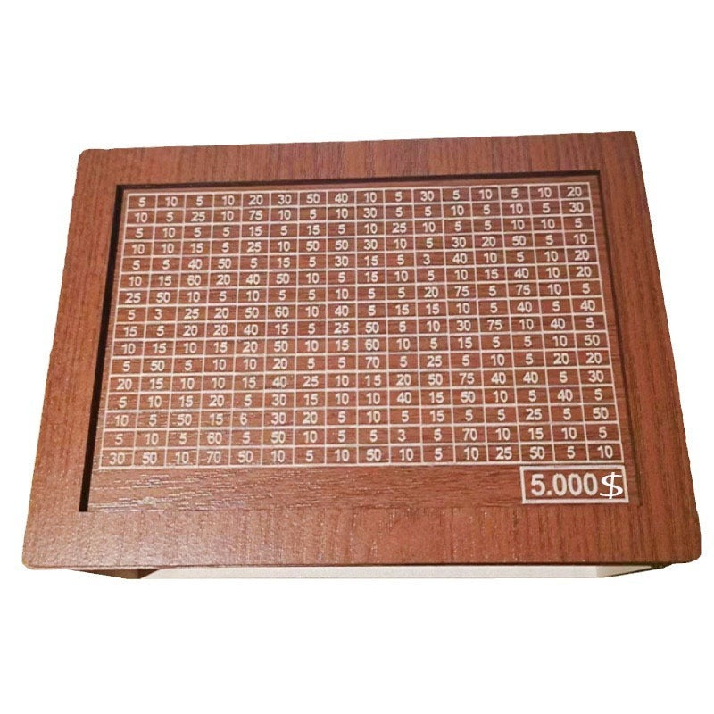 Wooden Saving Goal Money Box
