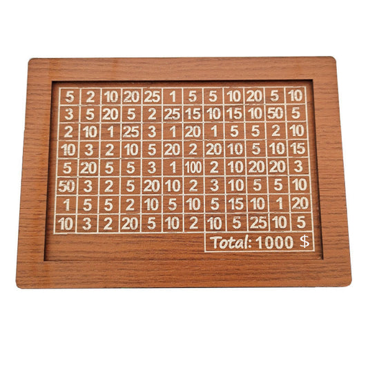 Wooden Saving Goal Money Box