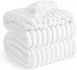Gentlesoft White Fleece Throw Blanket