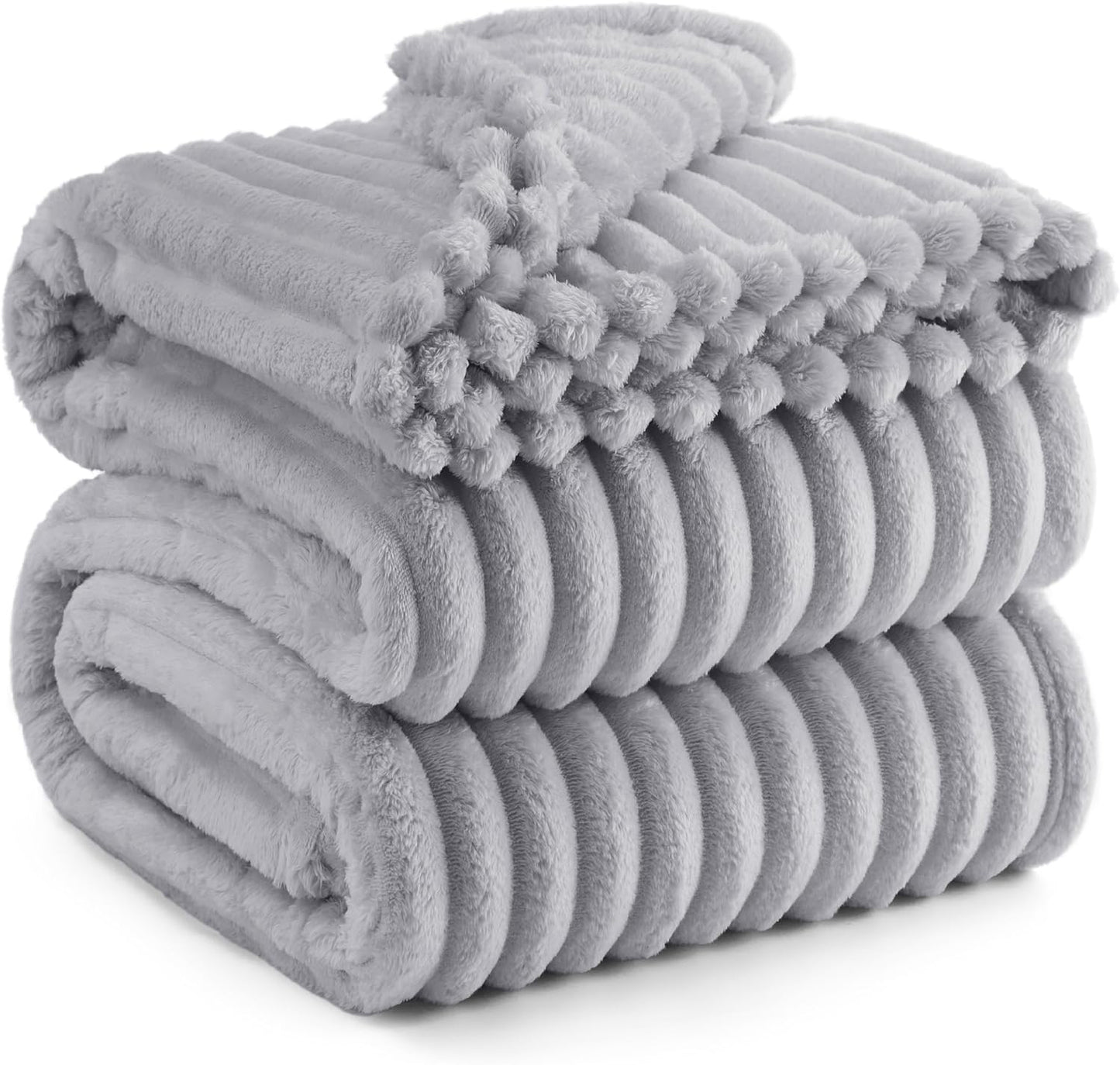 Gentlesoft White Fleece Throw Blanket