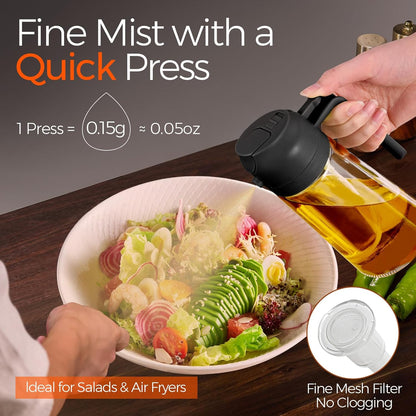 16oz Glass Olive Oil Sprayer & Dispenser