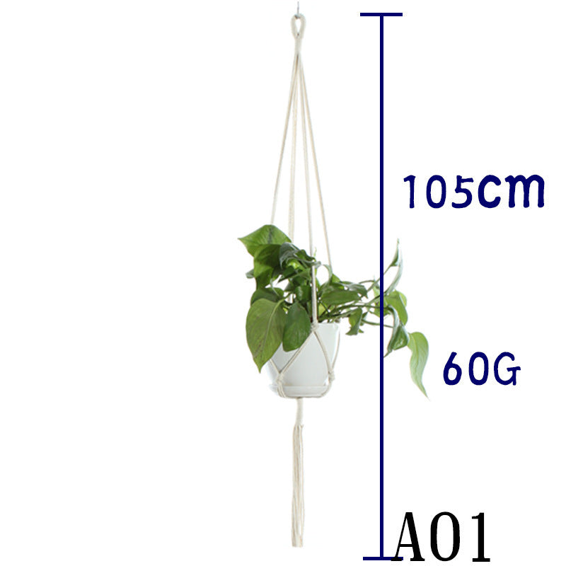 Handwoven Cotton Plant Hanger