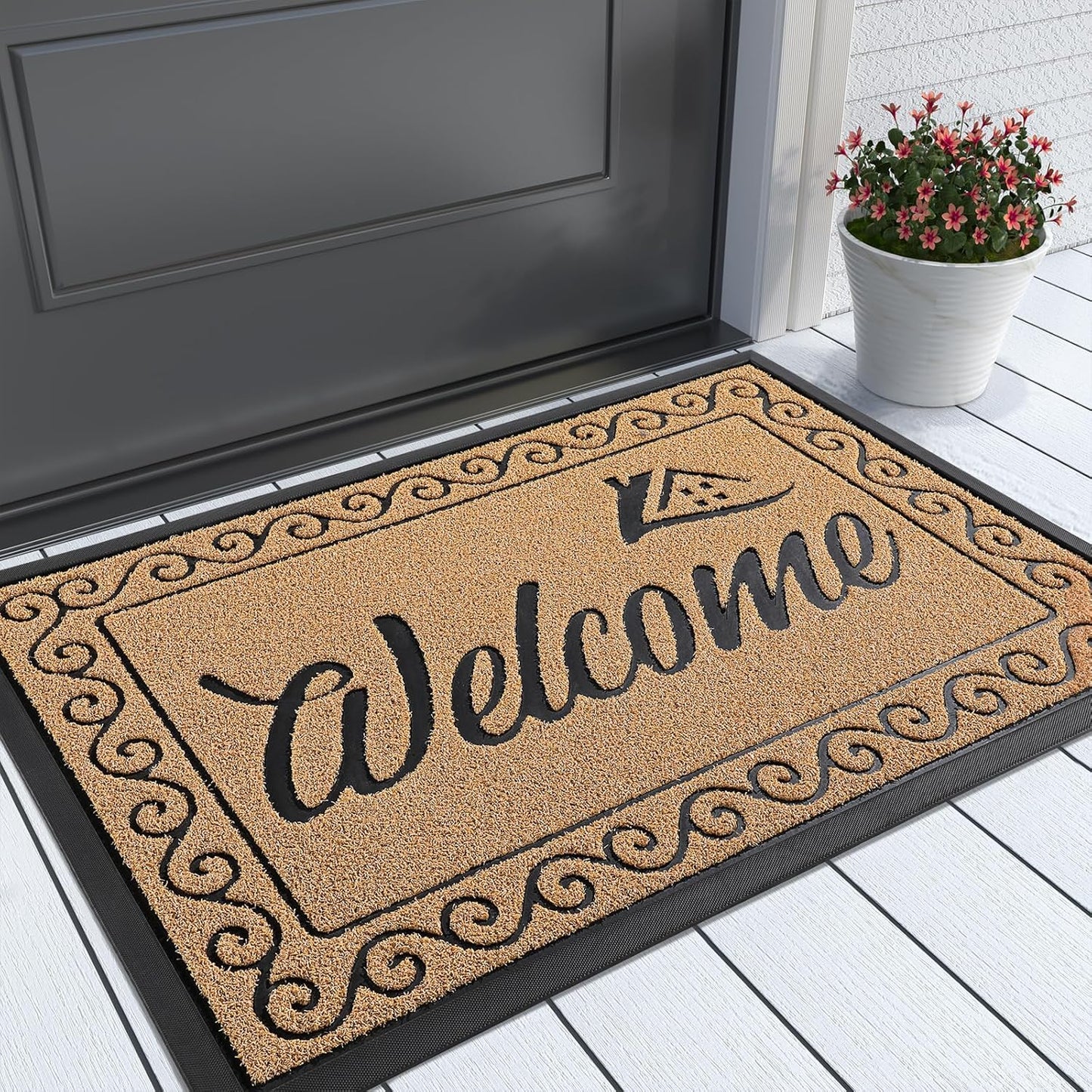 Heavy Duty Welcome Mat for Indoor & Outdoor Use