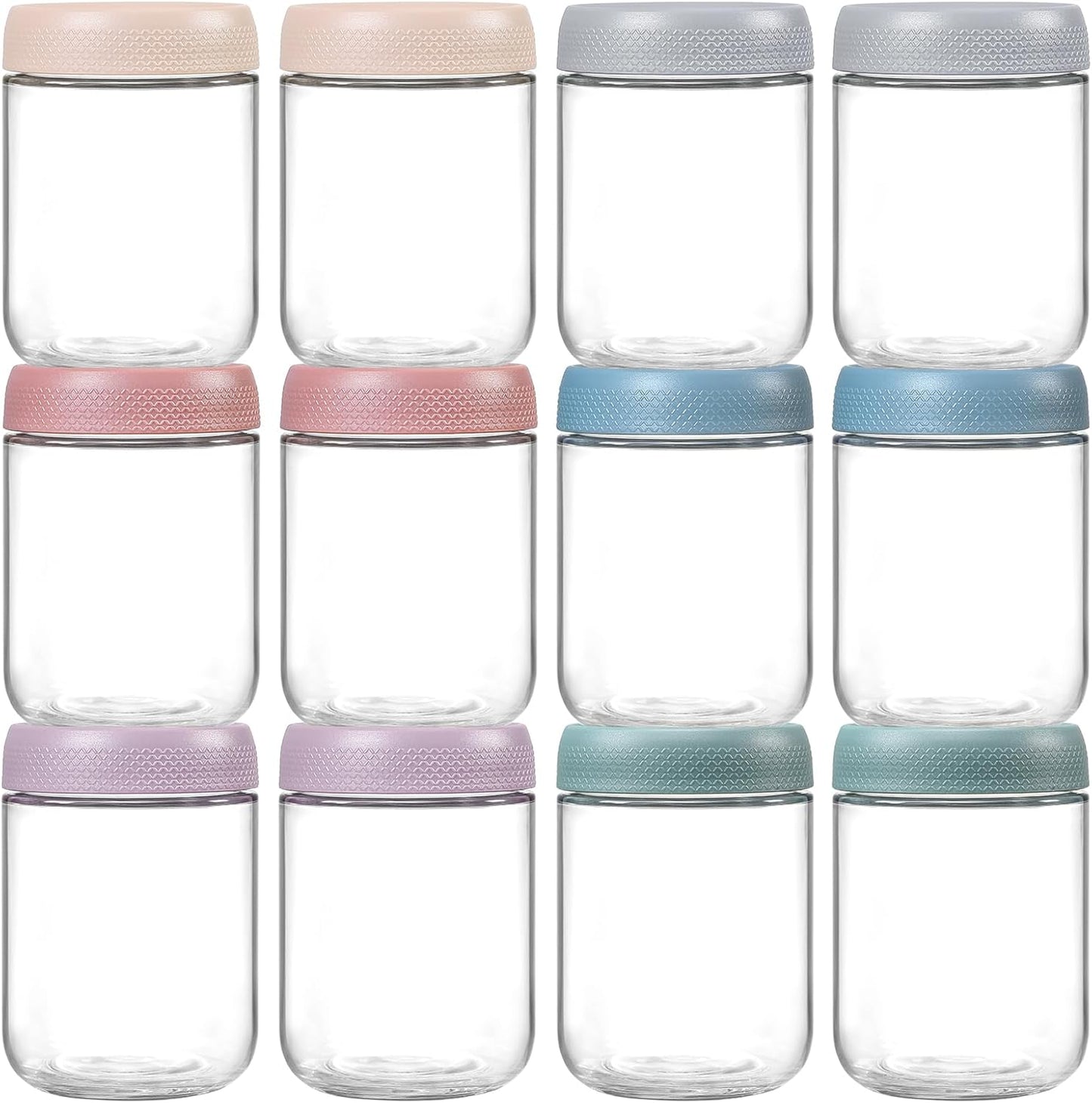 Glass Oats Containers – 16oz, 6 Pack