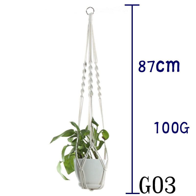 Handwoven Cotton Plant Hanger