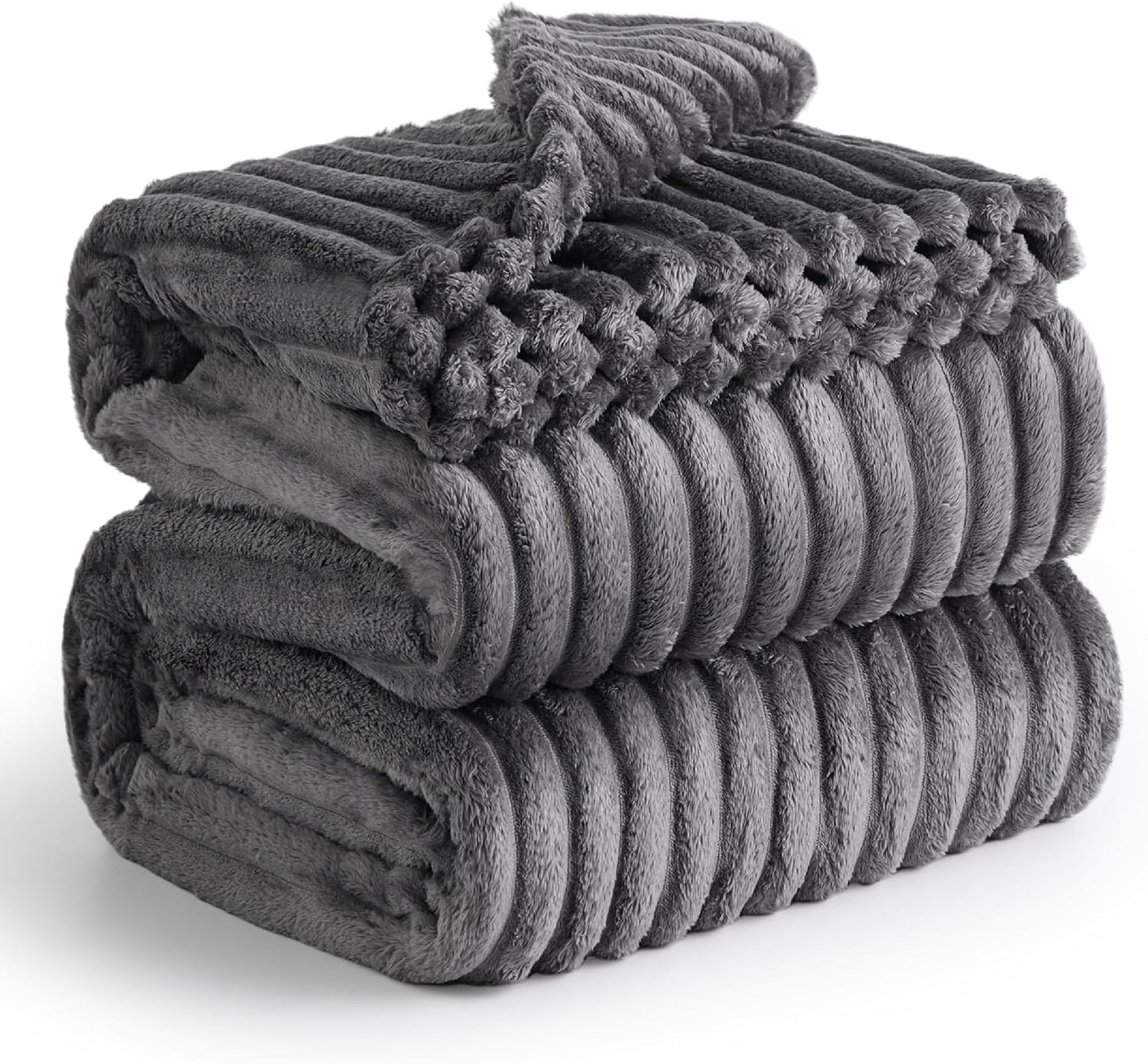 Gentlesoft White Fleece Throw Blanket