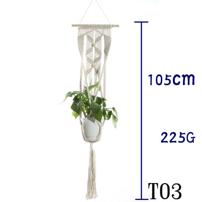 Handwoven Cotton Plant Hanger
