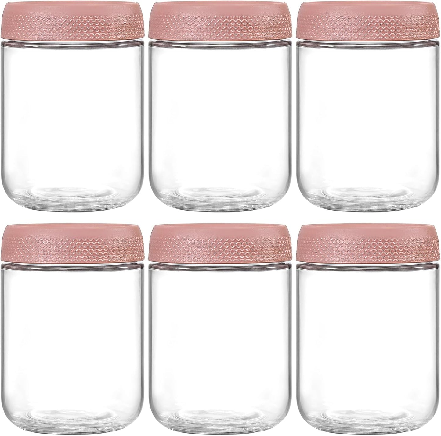 Glass Oats Containers – 16oz, 6 Pack