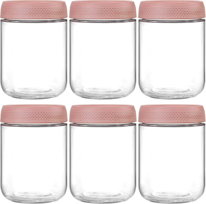 Glass Oats Containers – 16oz, 6 Pack
