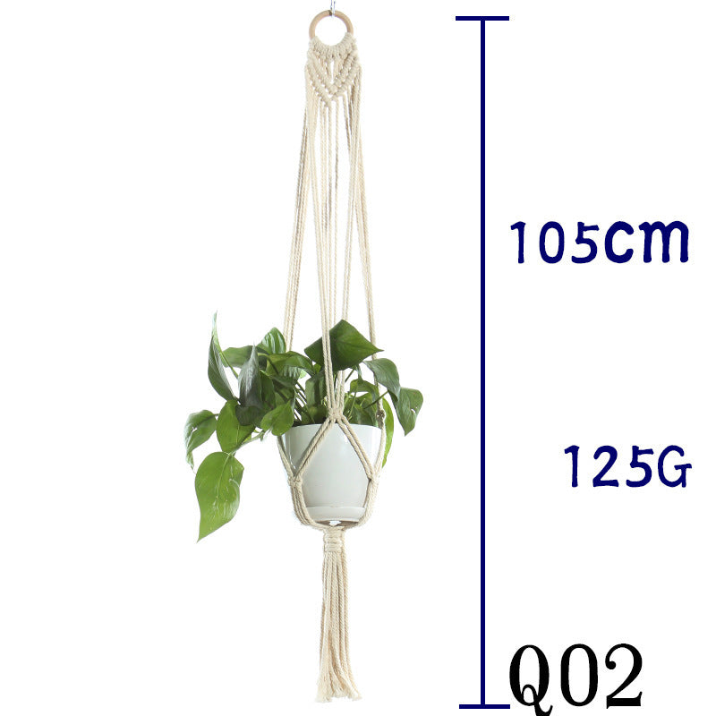 Handwoven Cotton Plant Hanger