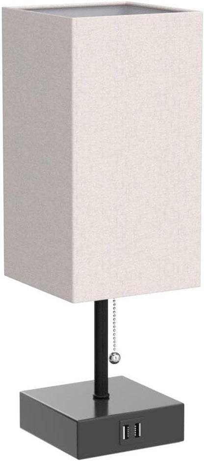 Bedside Table Lamp with USB Ports