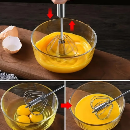 Semi-Automatic Stainless Steel Egg Beater