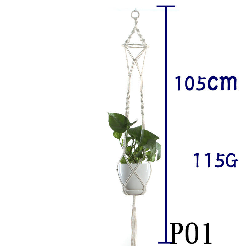 Handwoven Cotton Plant Hanger