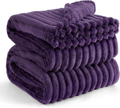 Gentlesoft White Fleece Throw Blanket