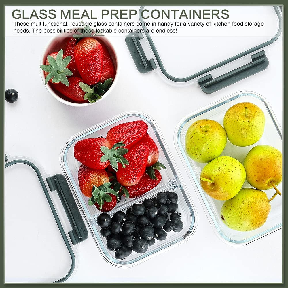 Glass Meal Prep Containers – 30oz, 10 Pack