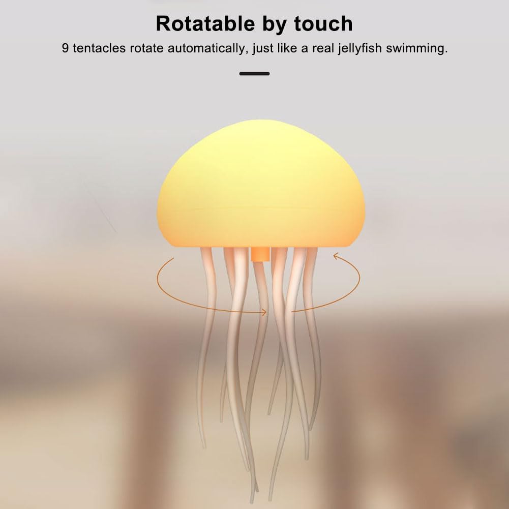 Rechargeable RGB Jellyfish Lamp with Sound Control