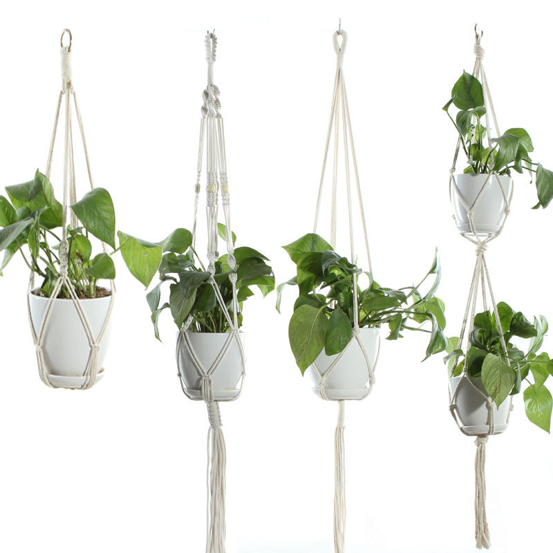 Handwoven Cotton Plant Hanger