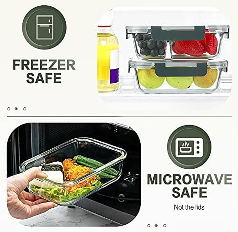 Glass Meal Prep Containers – 30oz, 10 Pack