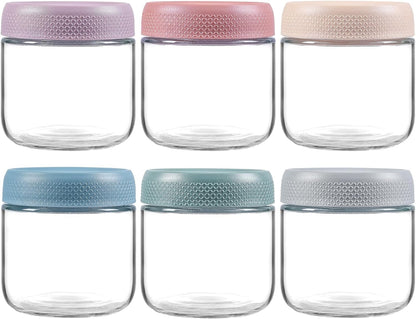 Glass Oats Containers – 16oz, 6 Pack
