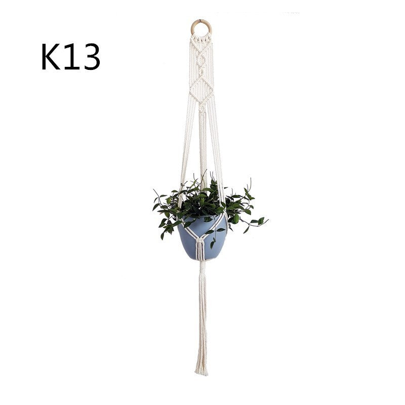 Handwoven Cotton Plant Hanger