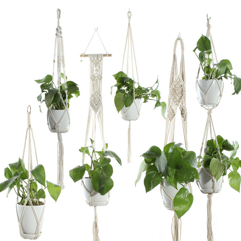 Handwoven Cotton Plant Hanger