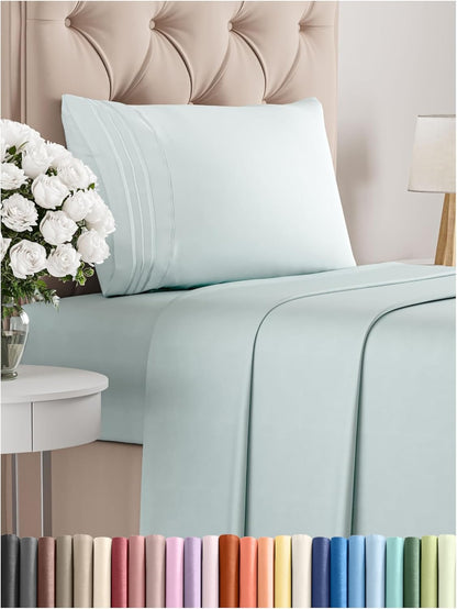 Premium Full Size 4-Piece Sheet Set – Ultra-Soft, Cooling & Wrinkle-Free Bedding with Deep Pockets