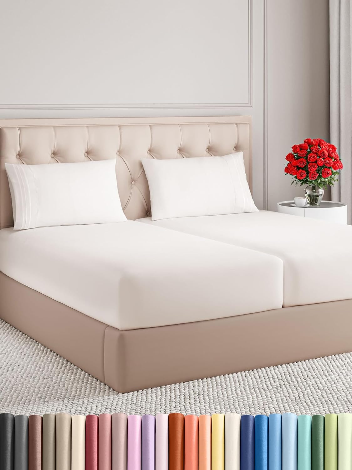 Premium Full Size 4-Piece Sheet Set – Ultra-Soft, Cooling & Wrinkle-Free Bedding with Deep Pockets