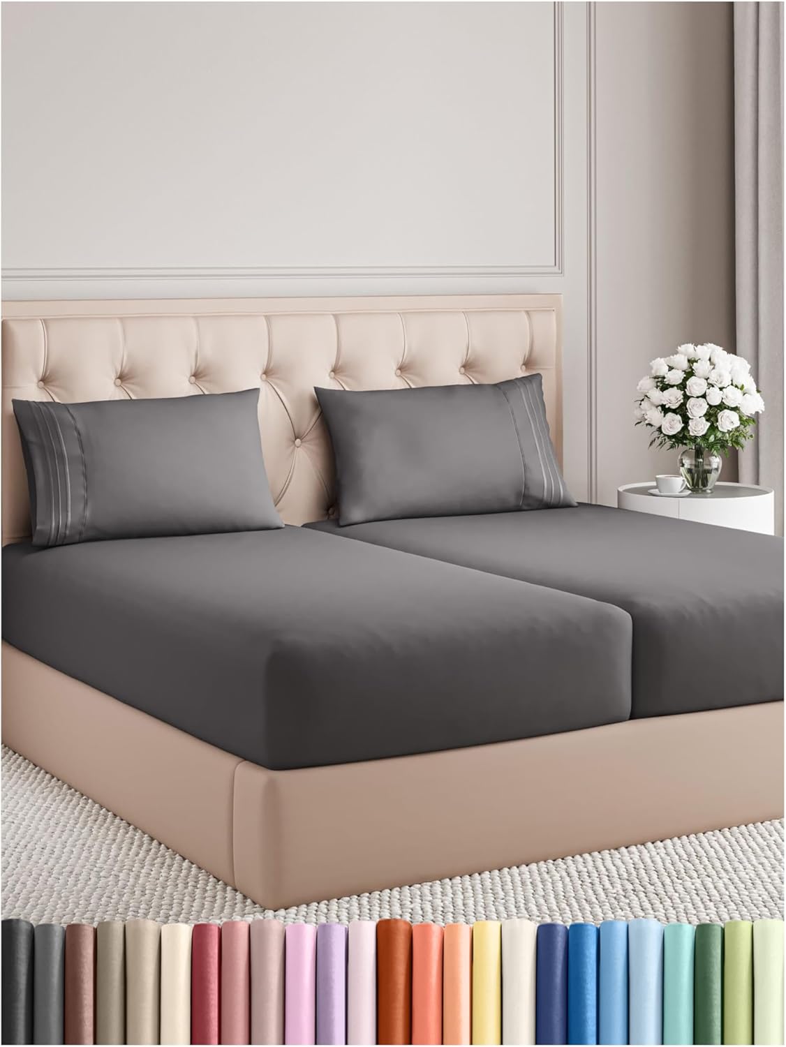 Premium Full Size 4-Piece Sheet Set – Ultra-Soft, Cooling & Wrinkle-Free Bedding with Deep Pockets