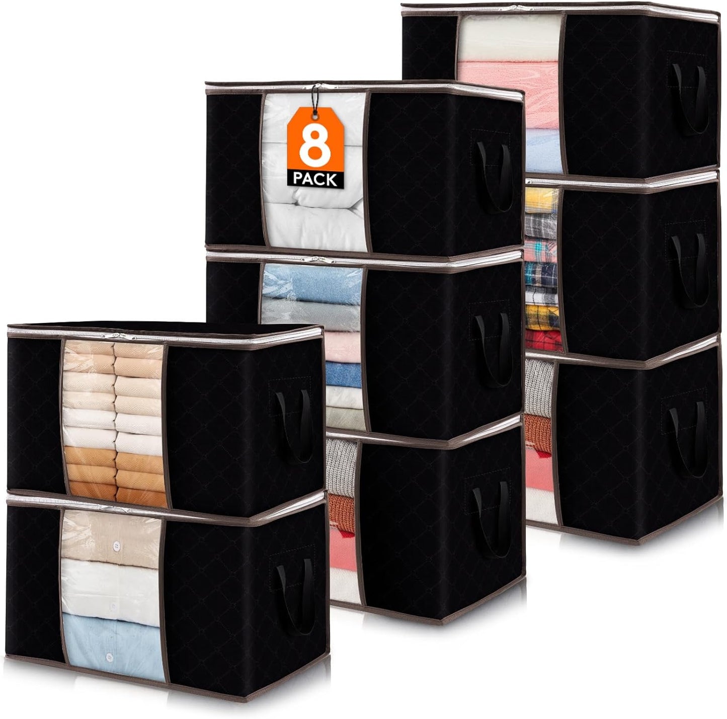 Foldable Clothes Storage Bags with Clear Window 