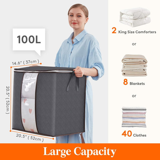 Foldable Clothes Storage Bags with Clear Window 
