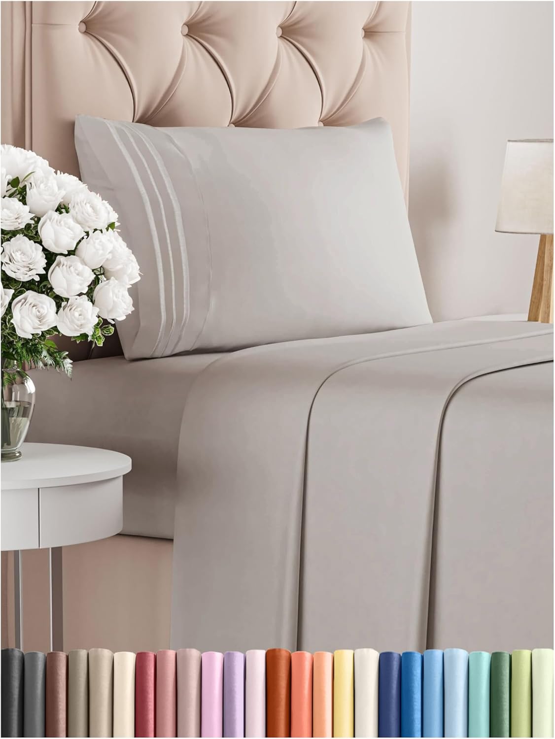 Premium Full Size 4-Piece Sheet Set – Ultra-Soft, Cooling & Wrinkle-Free Bedding with Deep Pockets