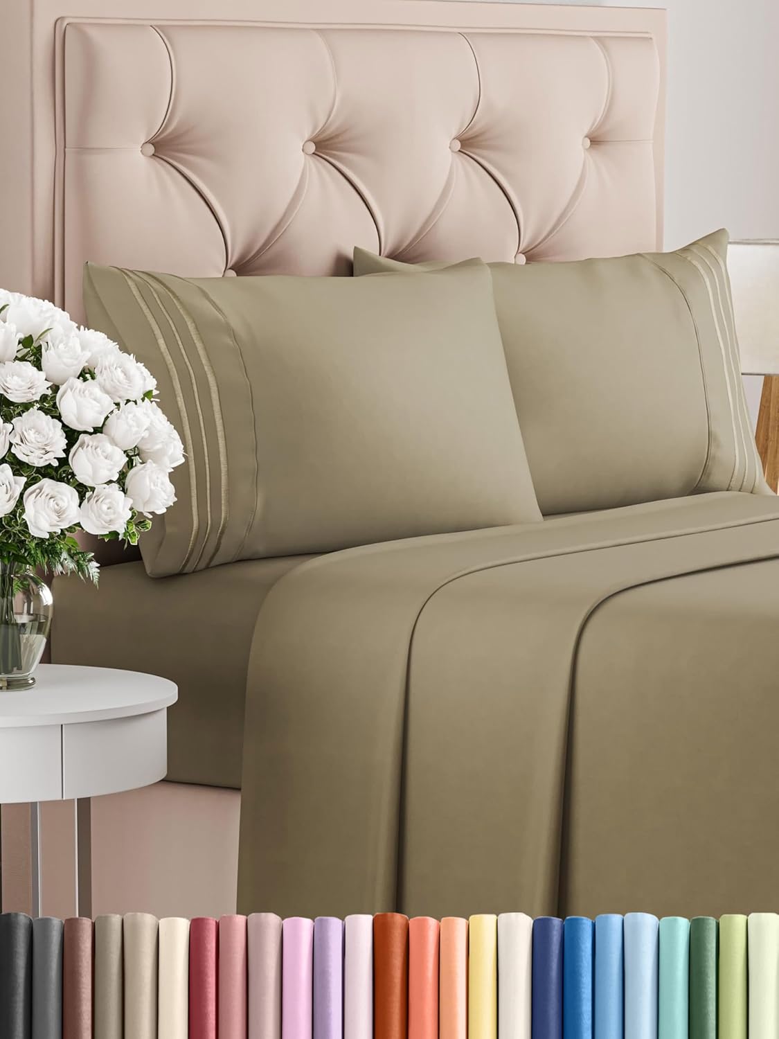 Premium Full Size 4-Piece Sheet Set – Ultra-Soft, Cooling & Wrinkle-Free Bedding with Deep Pockets