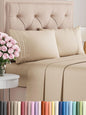 Premium Full Size 4-Piece Sheet Set – Ultra-Soft, Cooling & Wrinkle-Free Bedding with Deep Pockets