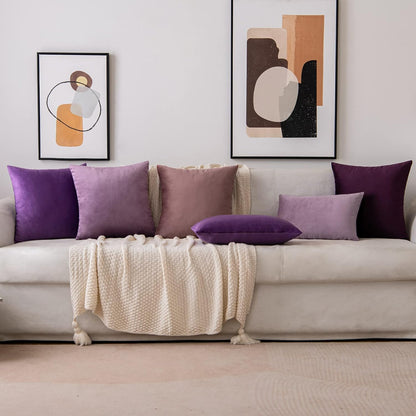 2 Premium Velvet Pillow Covers – Soft & Stylish Cushion Cases for Sofa, Bed & Car