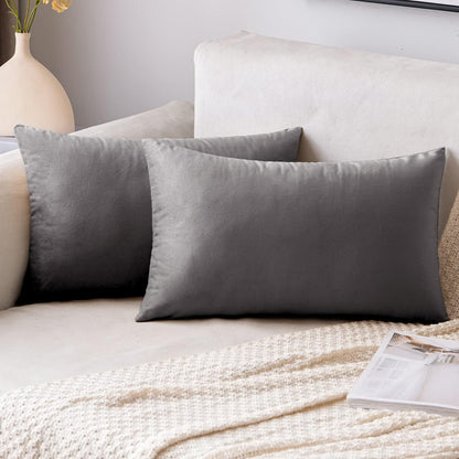 2 Premium Velvet Pillow Covers – Soft & Stylish Cushion Cases for Sofa, Bed & Car