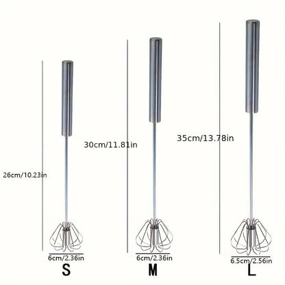 Semi-Automatic Stainless Steel Egg Beater