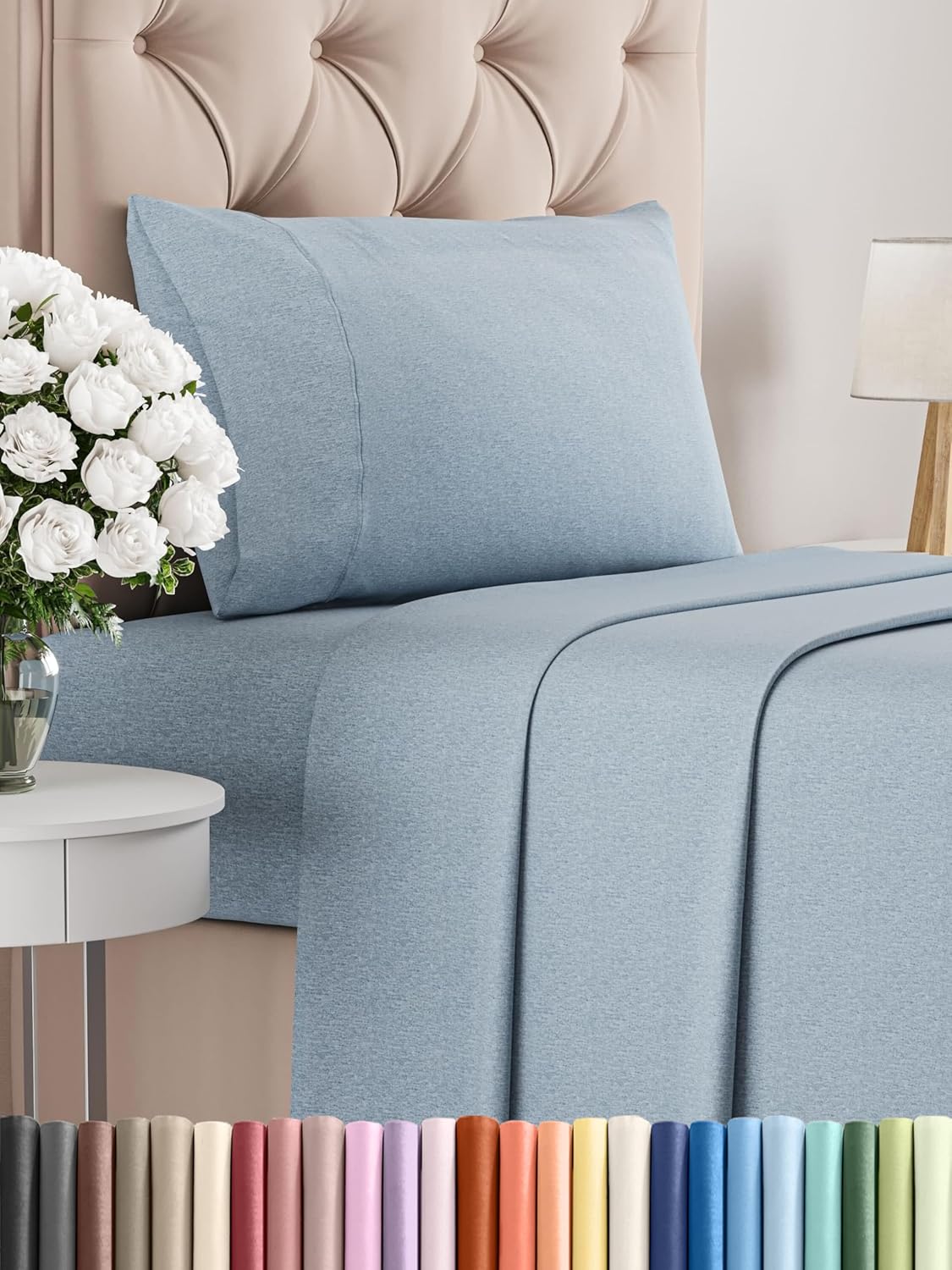 Premium Full Size 4-Piece Sheet Set – Ultra-Soft, Cooling & Wrinkle-Free Bedding with Deep Pockets